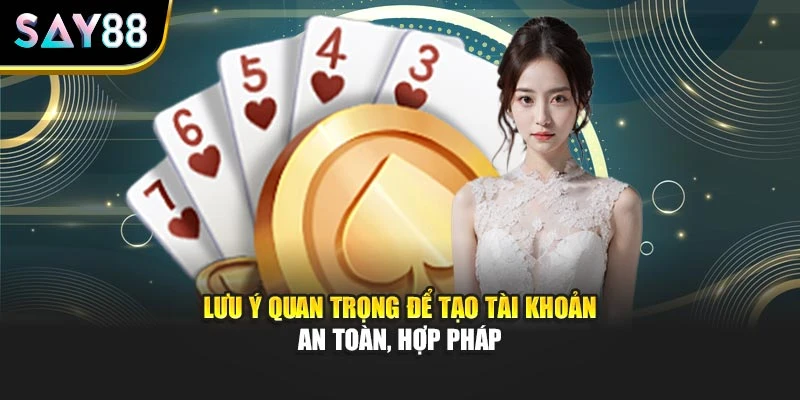 Lưu ý quan trọng để tạo tài khoản an toàn, hợp pháp
